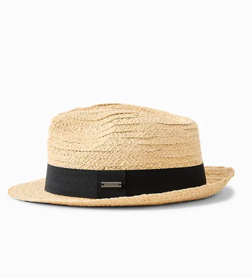 Mens Fedora Palm Springs Raffia Hat